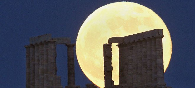 Full moon_Temple of Poseidon Sounion 